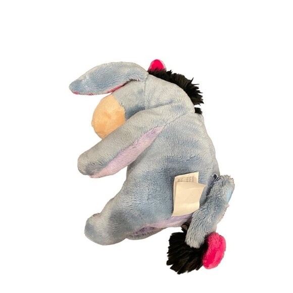 Disney Eeyore Pink Bow 9 inch Plush Blue Donkey - Picture 2 of 6